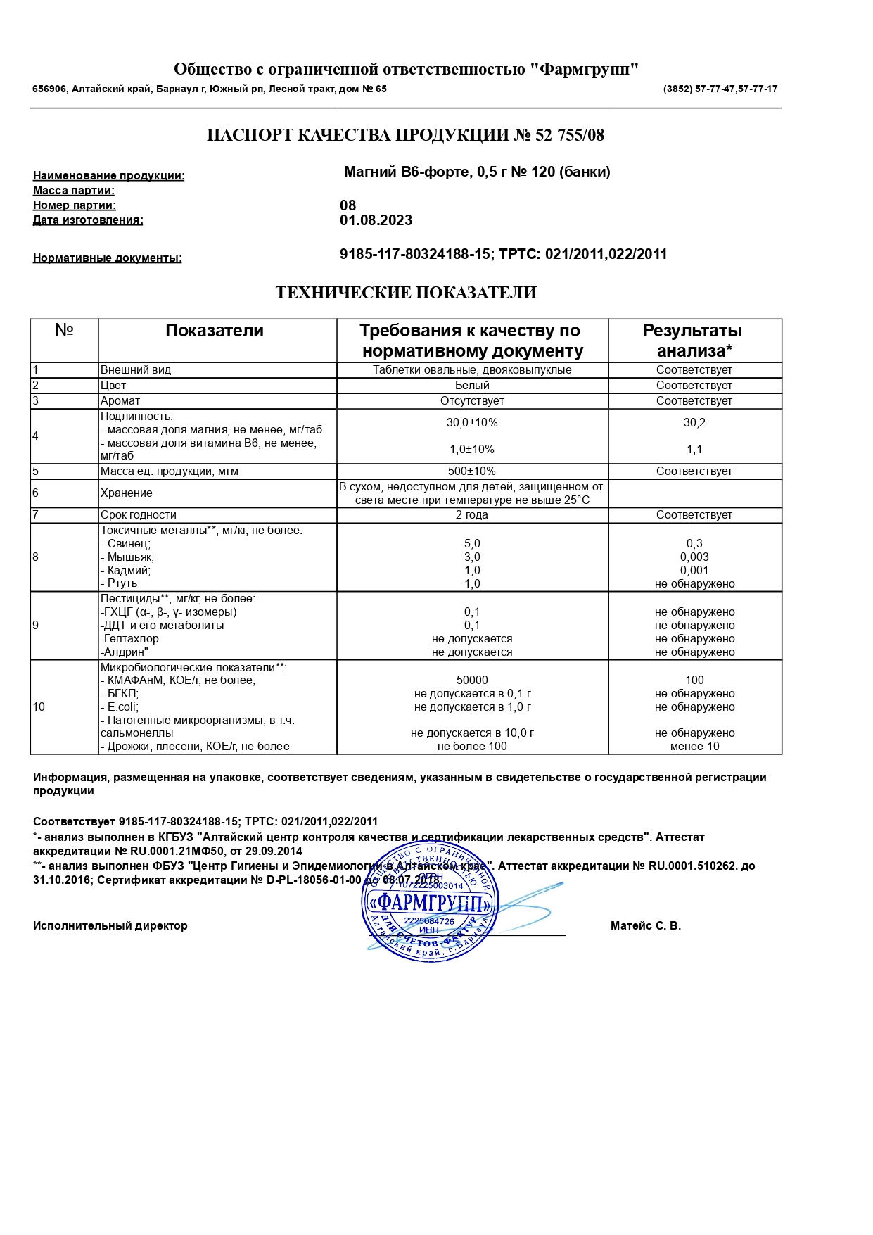 Паспорт №082023